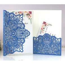 Wholesale Laser Cut Invitation Card Blue Wedding Invitations